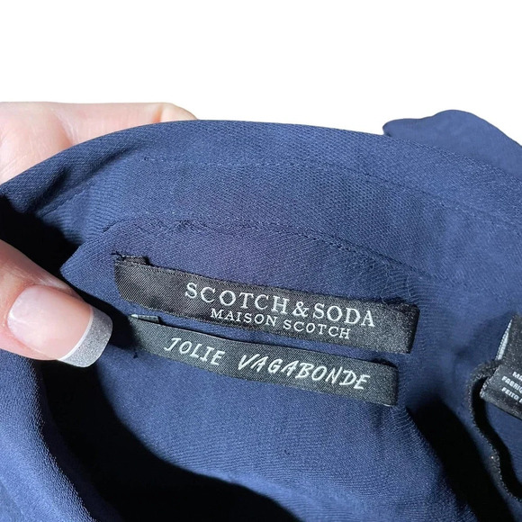 Scotch & Soda Jolie Vagabonde Navy Blue‎ Button Down Blouse Shirt Size Small - Picture 7 of 11